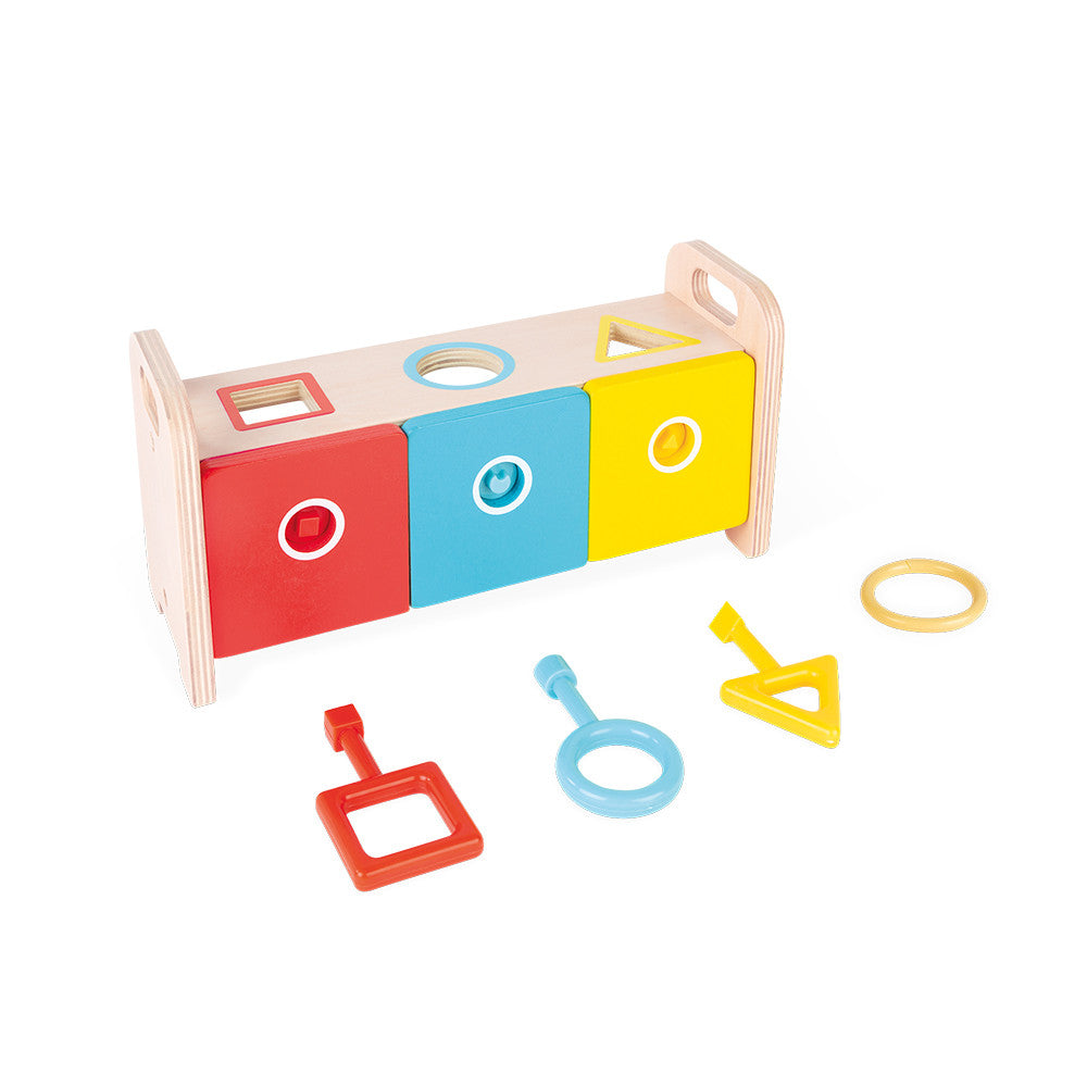 ESSENTIEL - SHAPE SORTER BOX WITH KEYS Janod