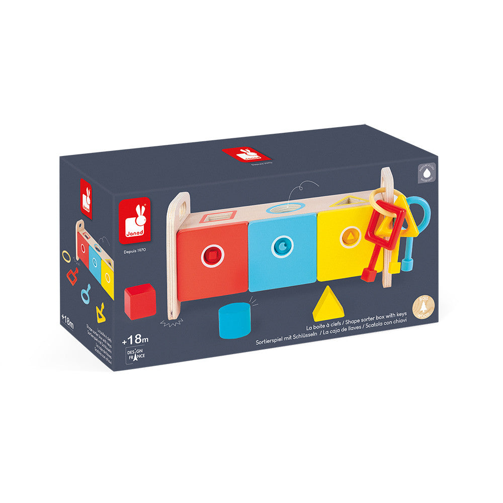 ESSENTIEL - SHAPE SORTER BOX WITH KEYS Janod