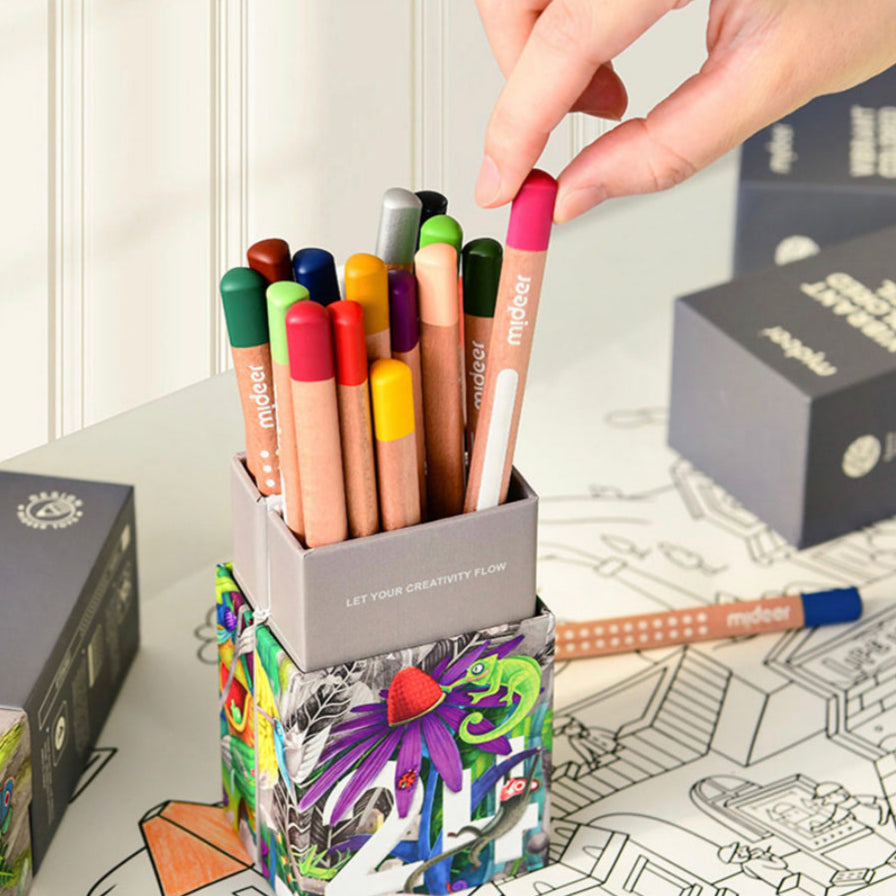 Vibrant Colored Pencil - 24 Colors Mideer