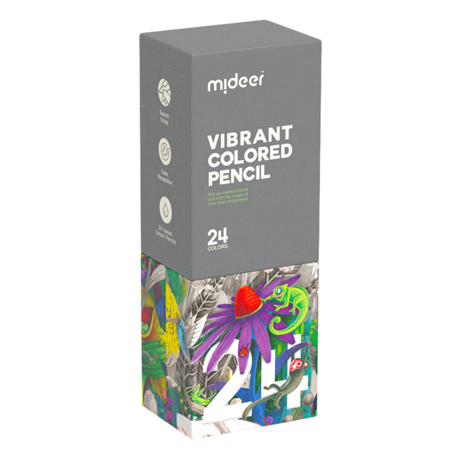 Vibrant Colored Pencil - 24 Colors Mideer