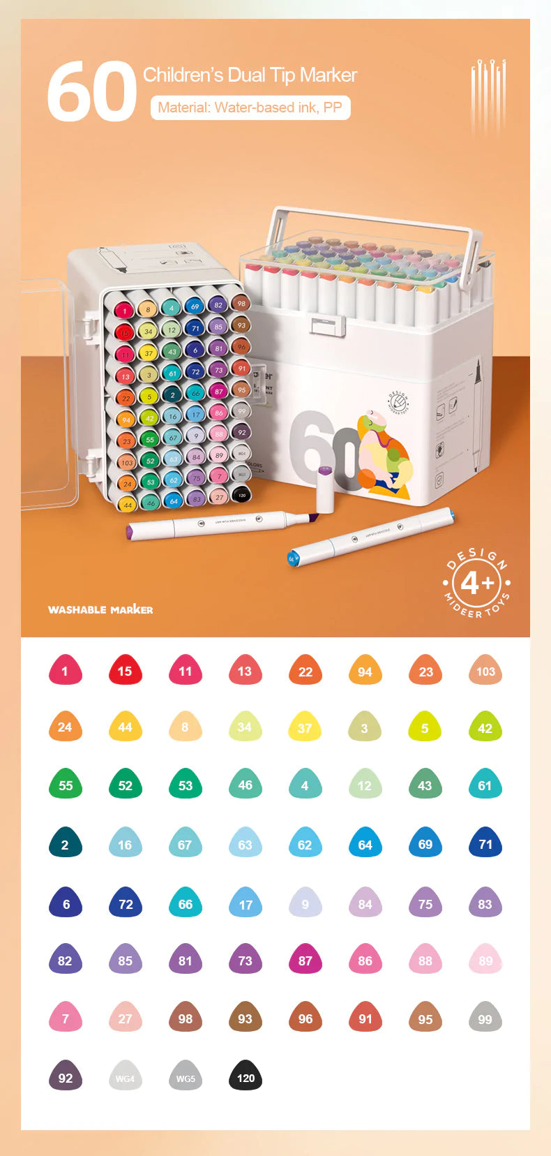 DUAL TIP MARKER 60 Colors