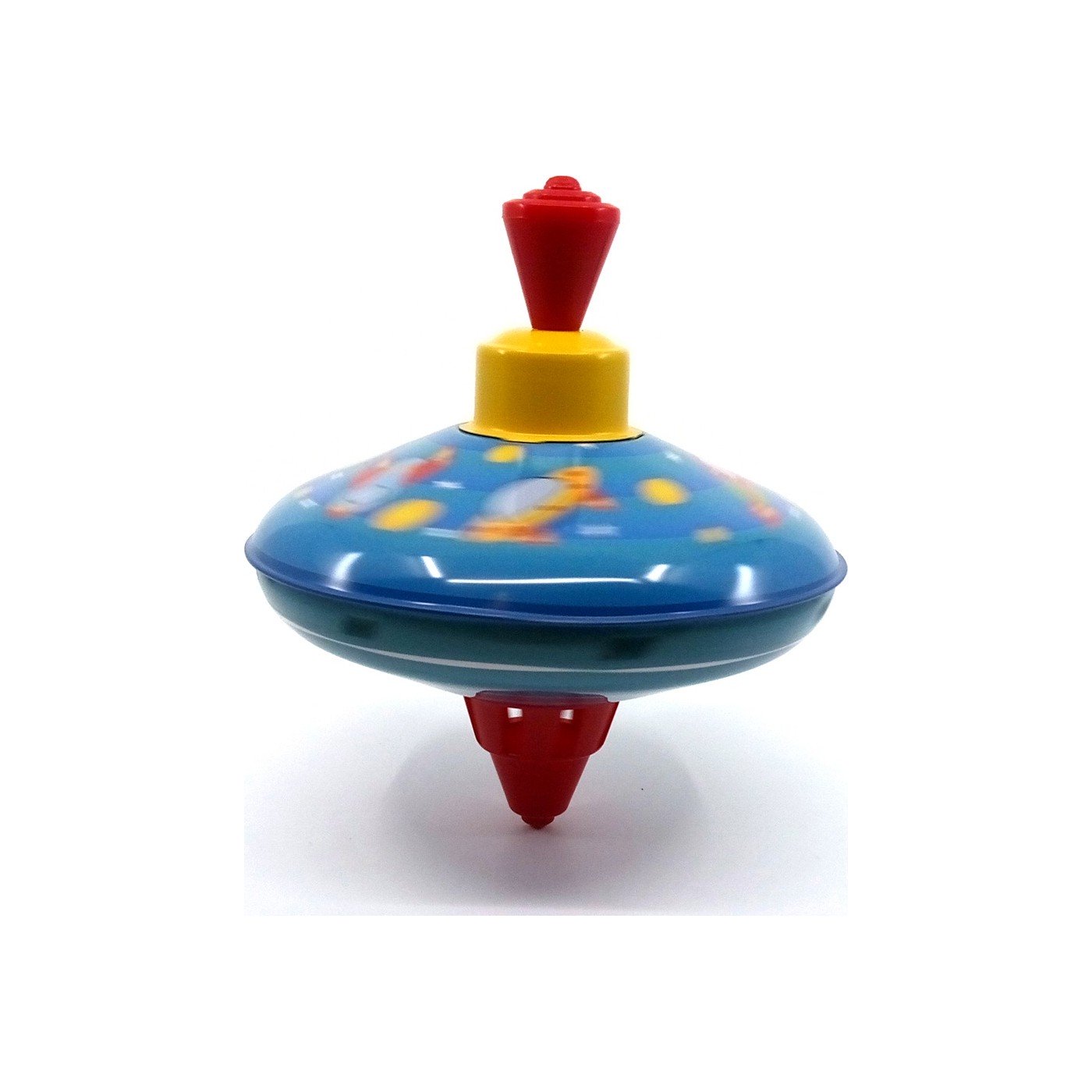 Svoora Medium Humming Tin Top 'Spaceships'