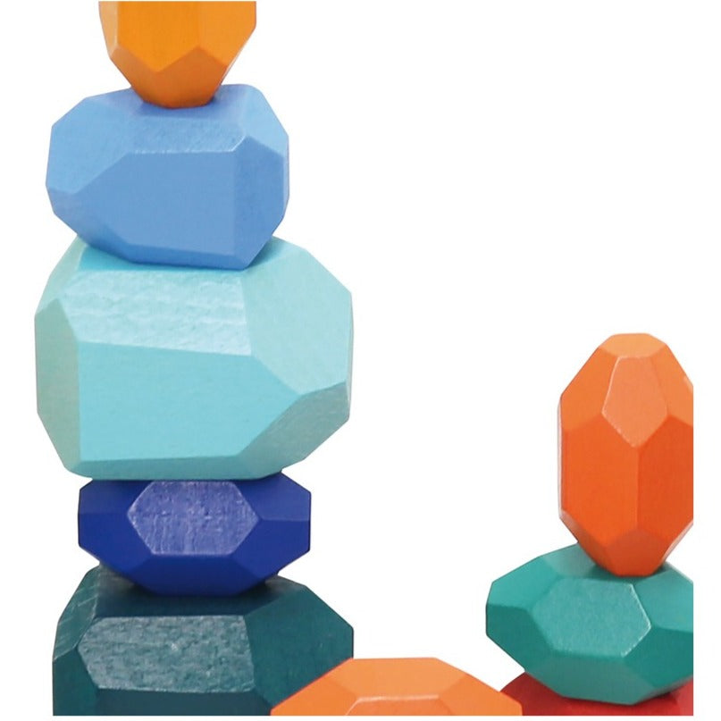 WOODEN STACKING STONES - 16 pcs. Andreu Toys
