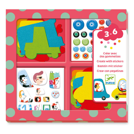 Djeco Small gift for little ones - Stickers I love cars