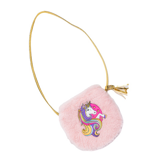 Great Pretenders Fluffy Pink Unicorn Purse
