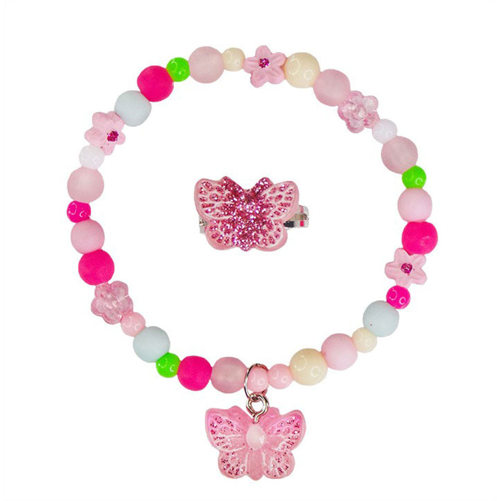 Great Pretenders Sparkle Butterfly Ring and Bracelet set