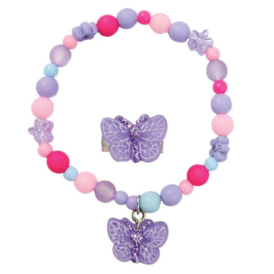 Great Pretenders Sparkle Butterfly Ring and Bracelet set