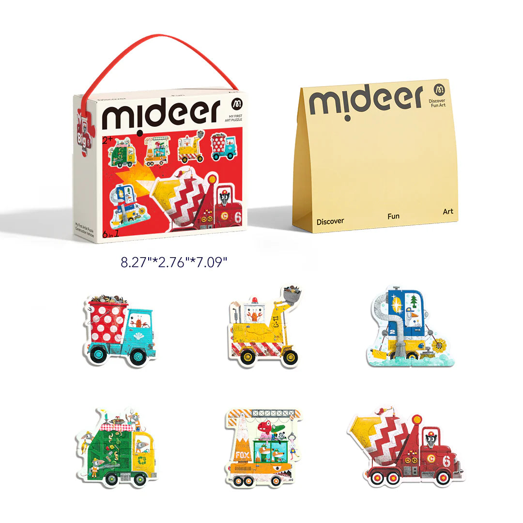 My First Artist Puzzle -  Construction vehicles, Mideer