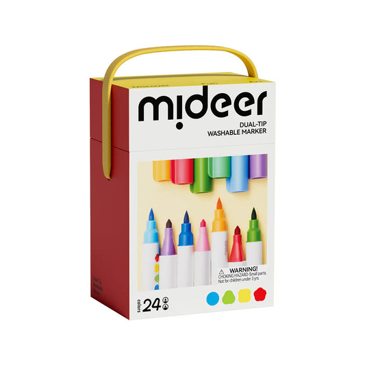 Dual-Tip Washable Marker - 24 Colors, Mideer