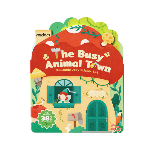 Reusable Jelly Sticker Set - The Busy Animal Town