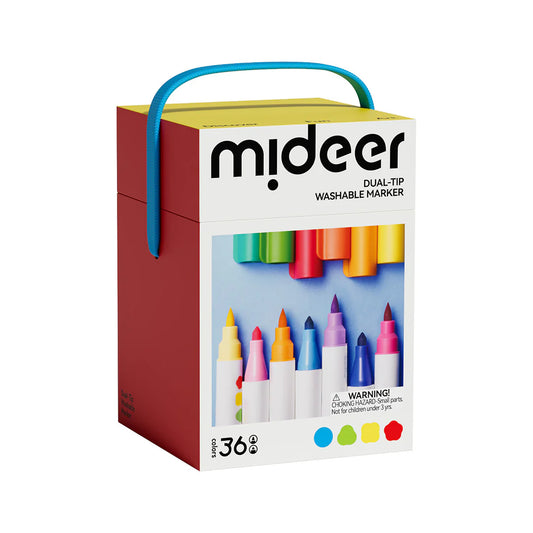 Dual-Tip Washable Marker - 36 Colors, Mideer