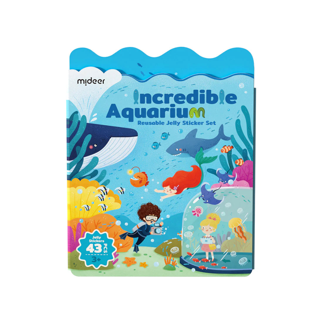 Reusable Jelly Sticker Set  - Incredible Aquarium, Mideer