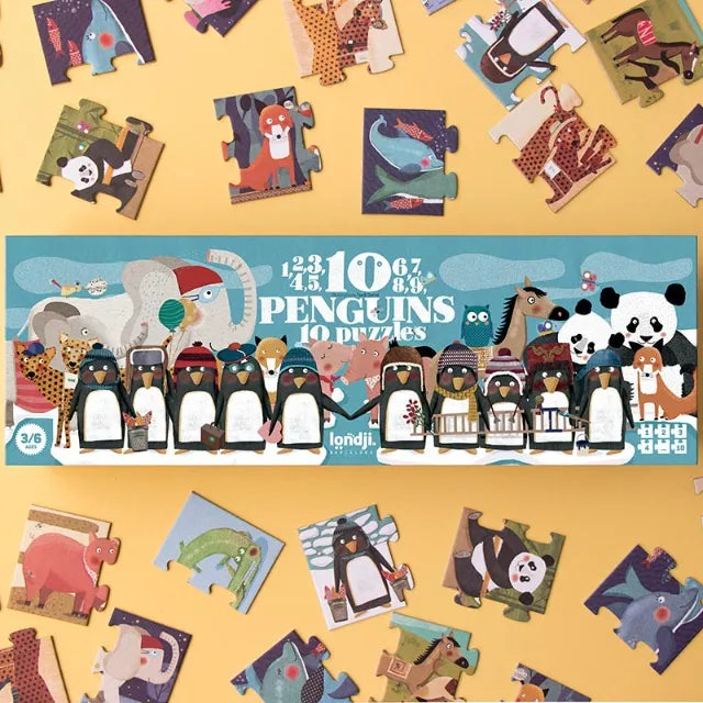 10 Penguins: Set of First Puzzles for Kids