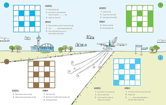 Crossword puzzle with crossword clues and answers on a scenic background