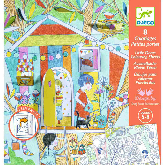 Nina’s play tents, Little doors coloring sheets, Djeco