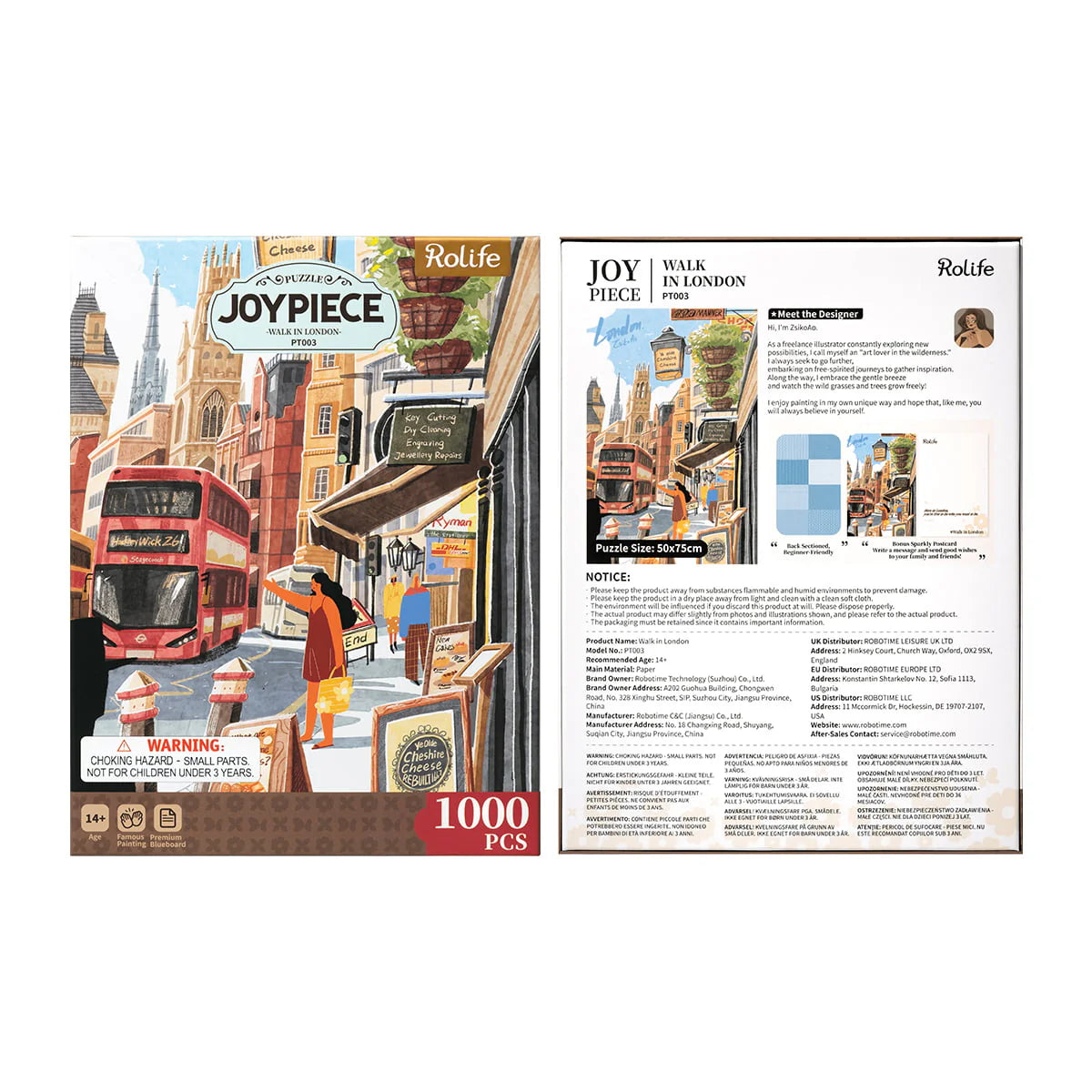 Rolife Walk in London 1000 Piece Jigsaw Puzzle PT003