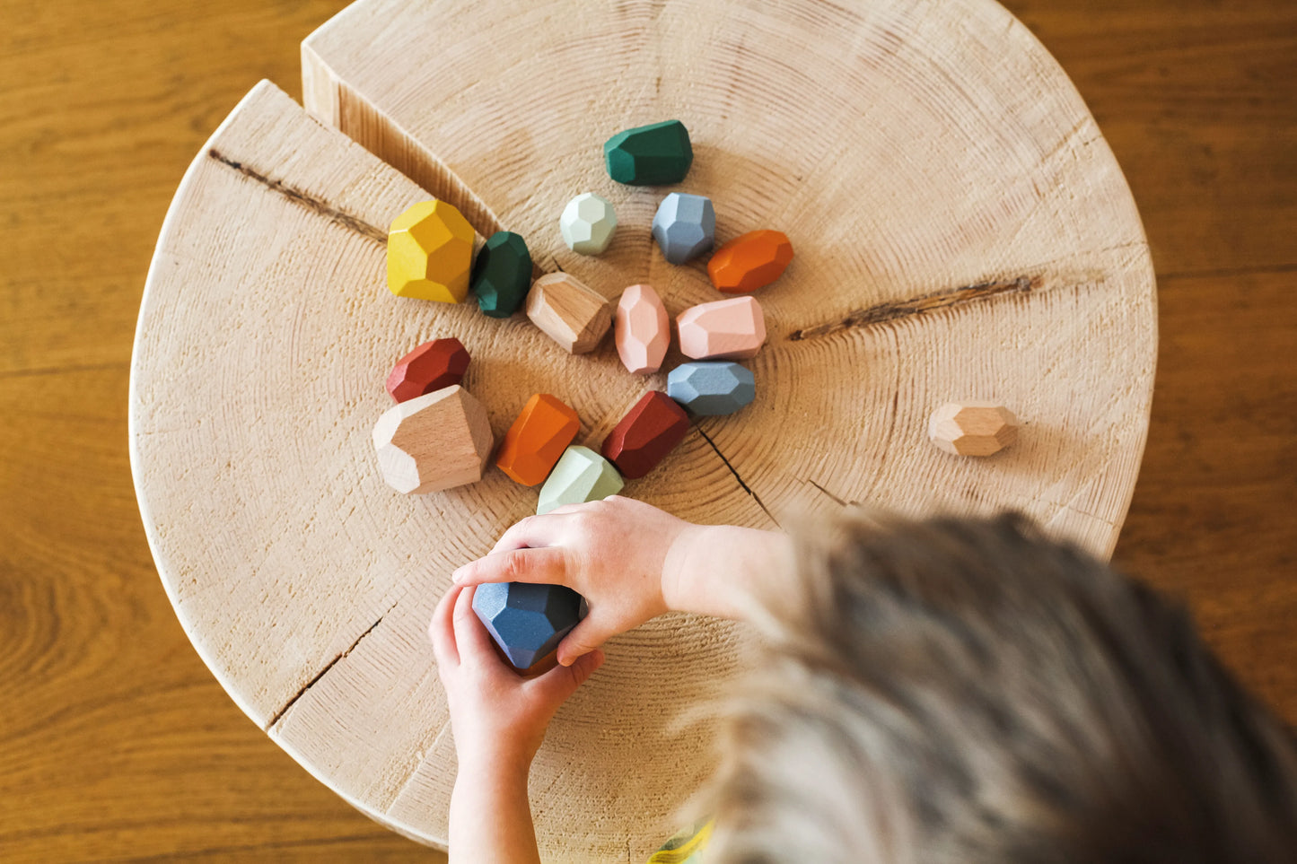 Montessori Wooden Balance Blocks, Small Foot