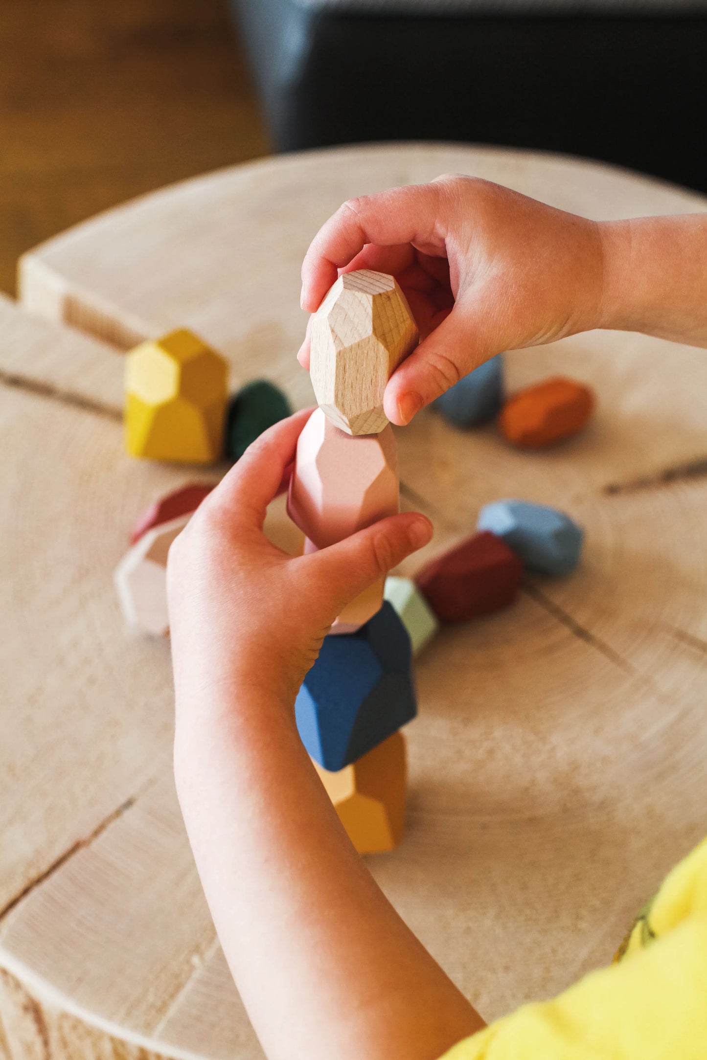 Montessori Wooden Balance Blocks, Small Foot
