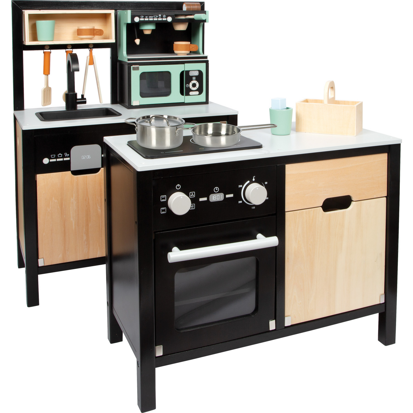 Industrial Play Kitchen with Kitchen Island, Small foot