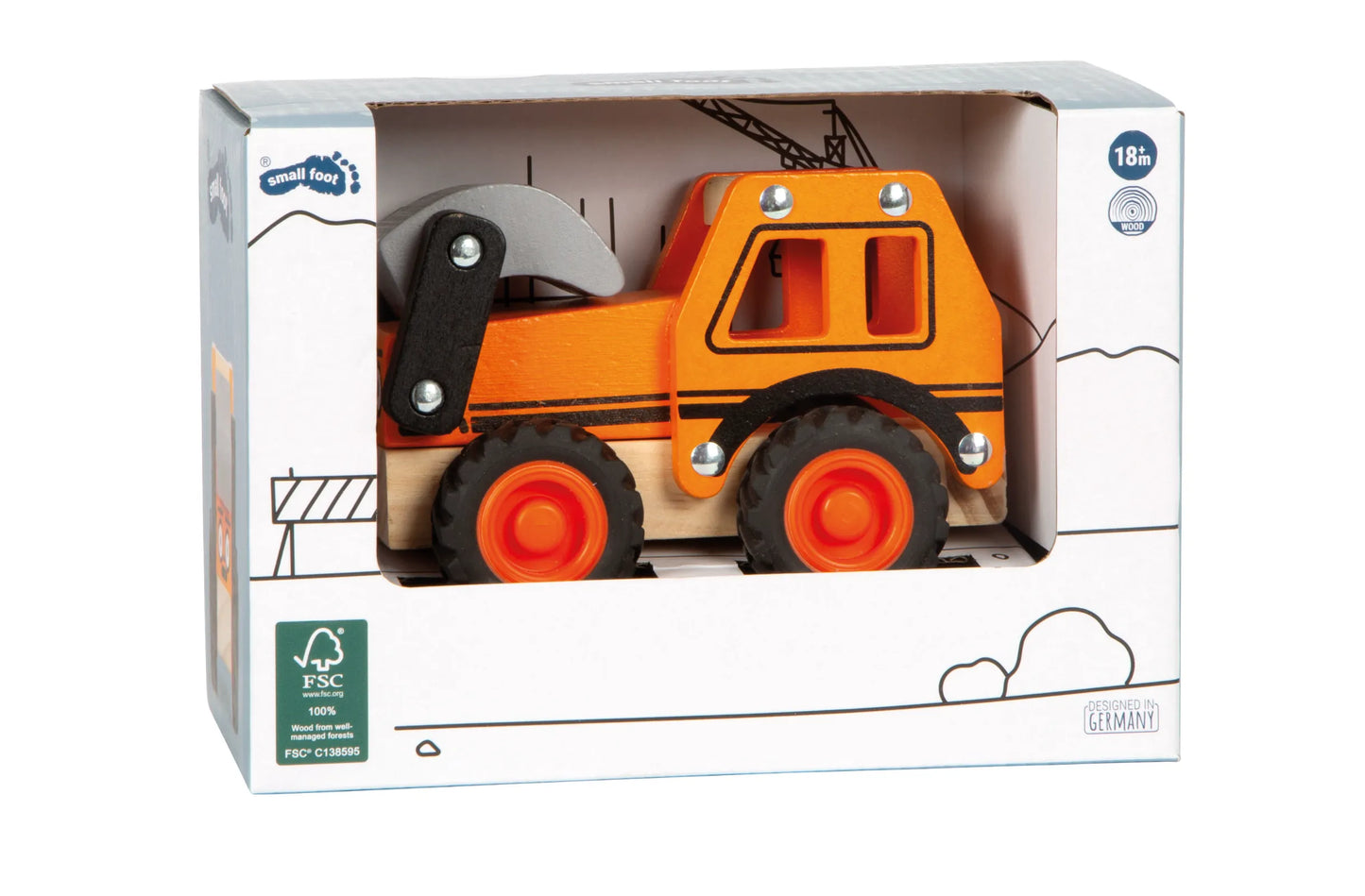 Wooden toy: Excavator, Small Foot