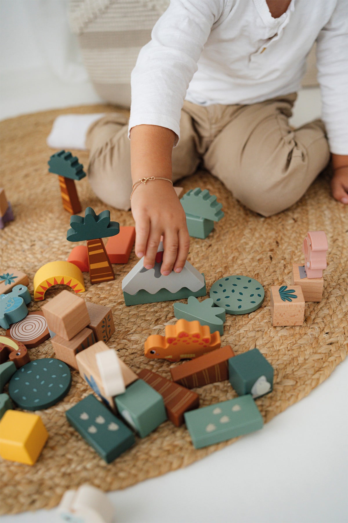 Wooden Building Blocks "Dino", Small foot