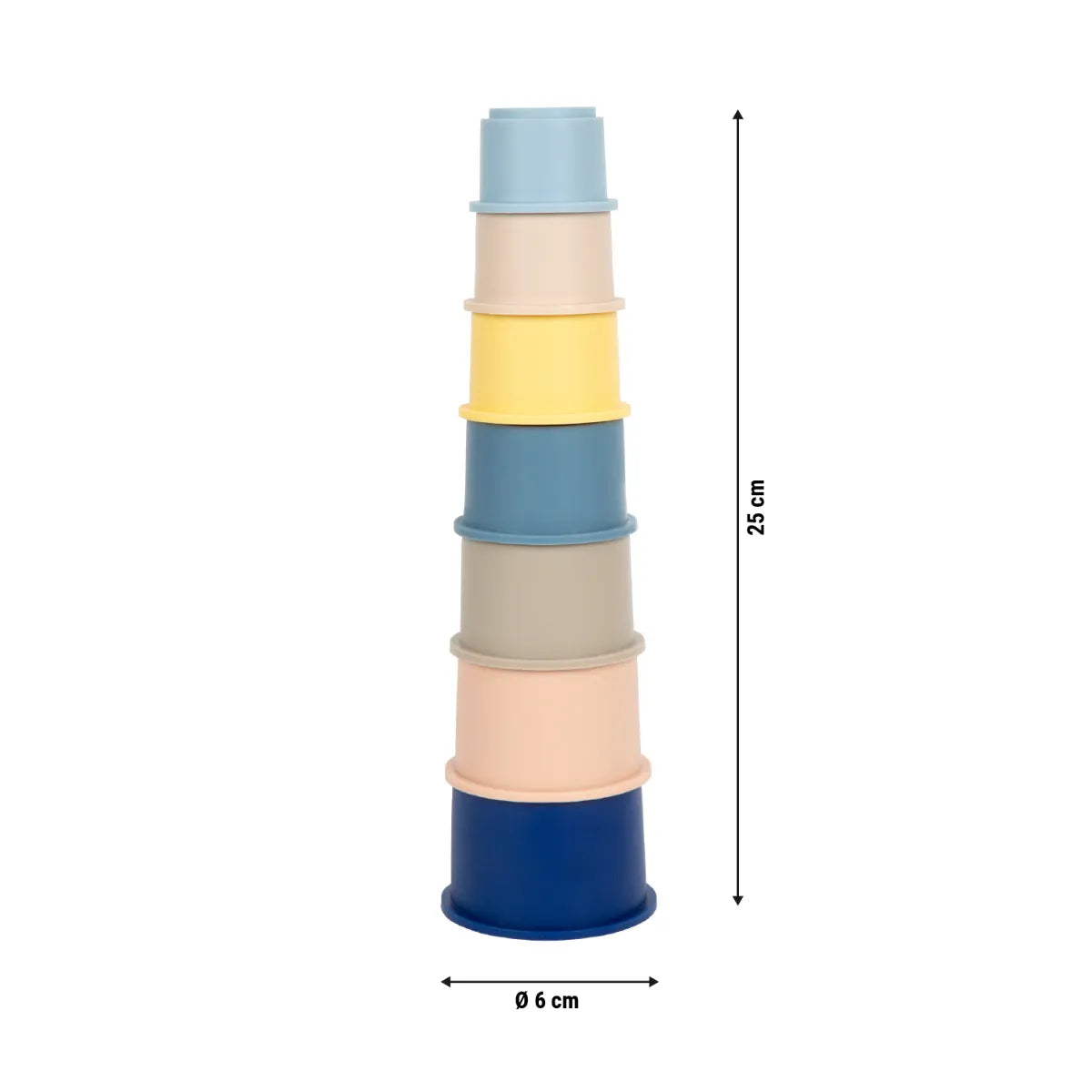 Silicone Stacking Cups, Small Foot