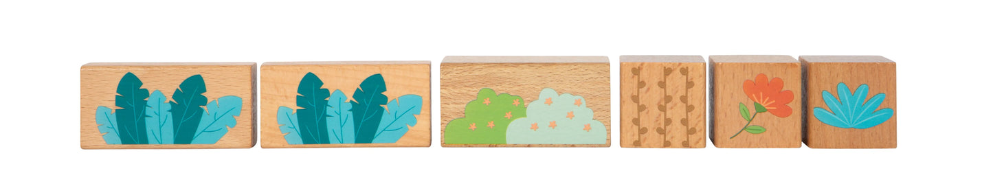 Wooden Building Blocks: Jungle Friends, Small Foot