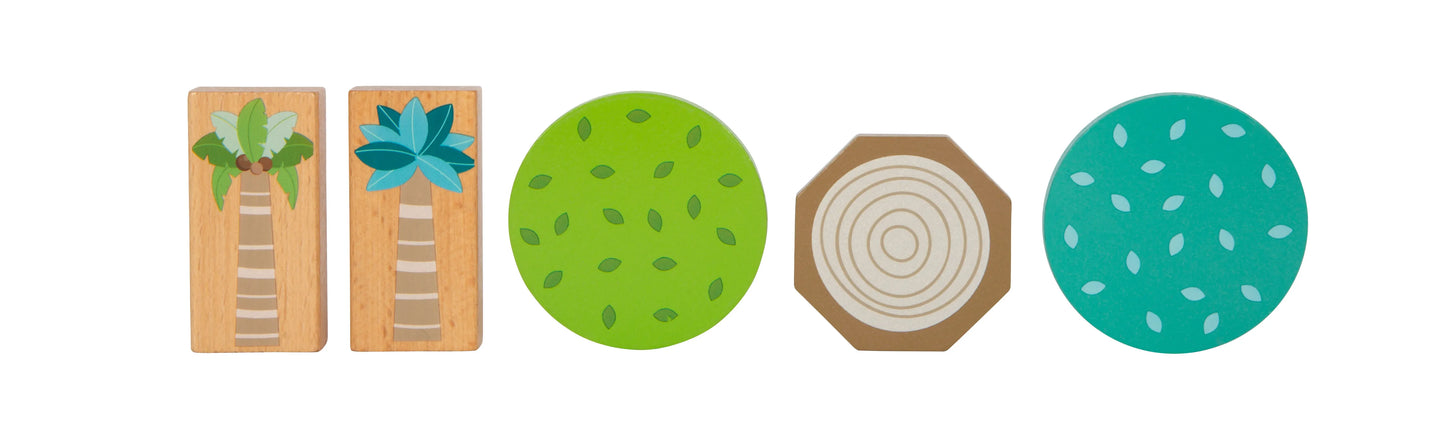 Wooden Building Blocks: Jungle Friends, Small Foot