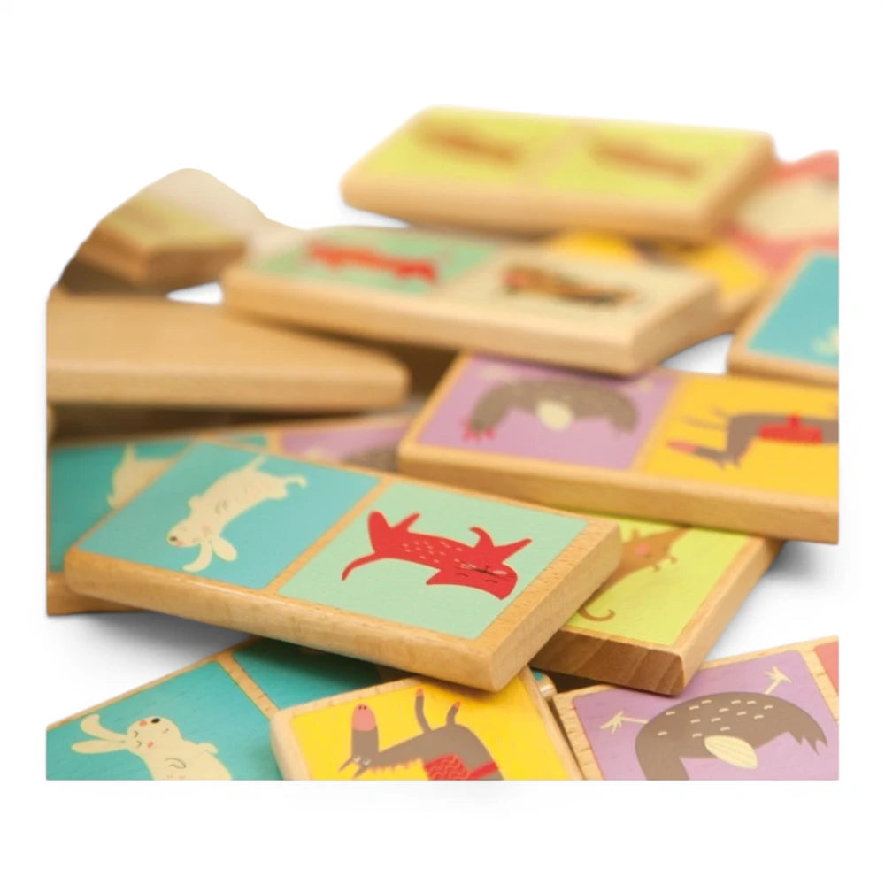 Domino Game for Kids 2+ 28 Pieces: Eco Animals, Andreu Toys