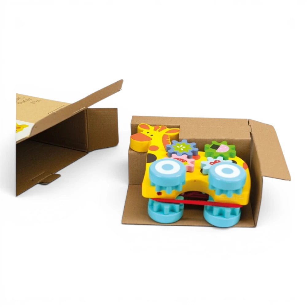 Wooden Pull Along Toy for Kids 18m+: Giraffe, Andreu Toys