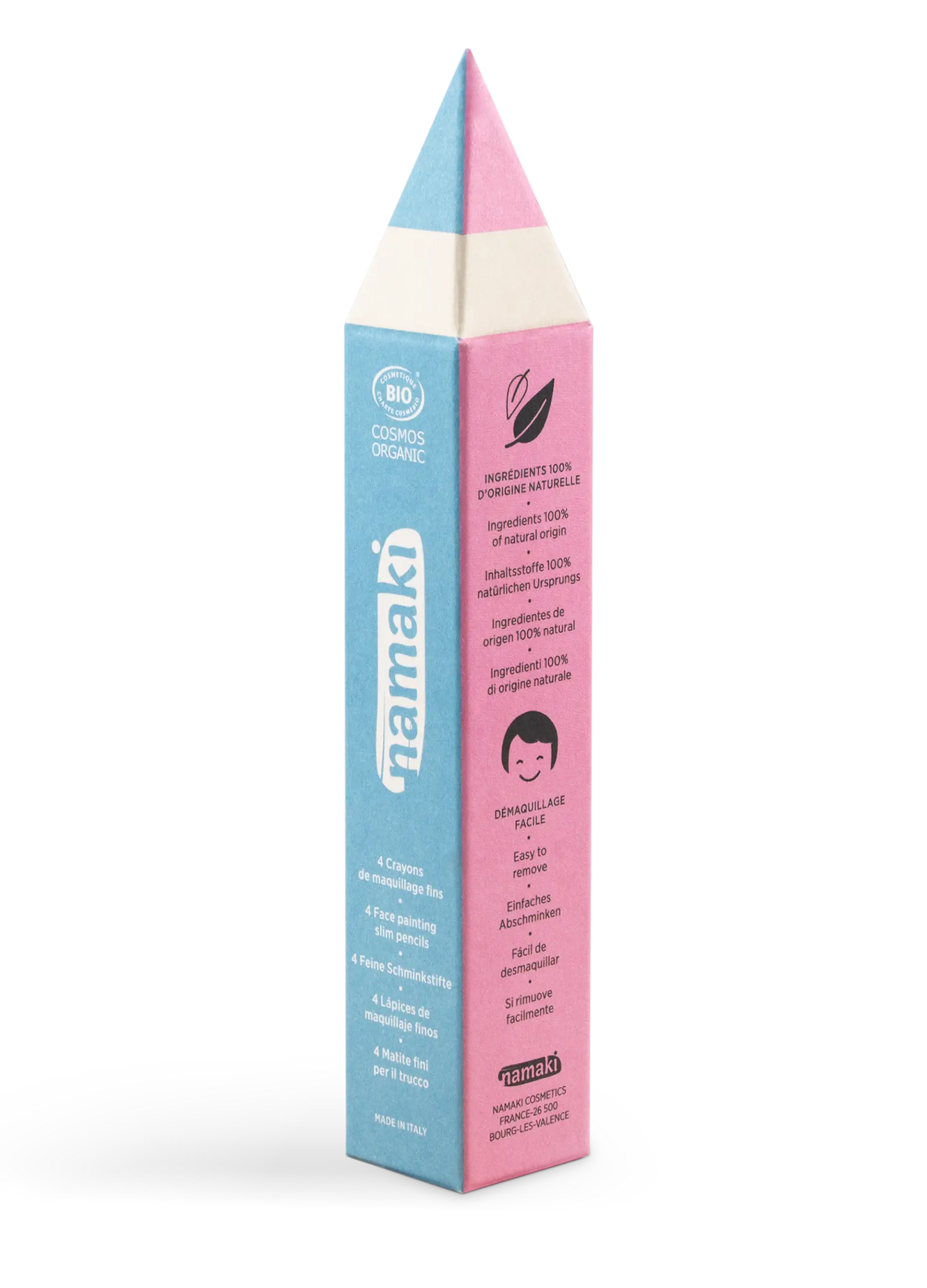 Namaki Face Painting Slim pencils, Yellow, Pink, Turquoise, White