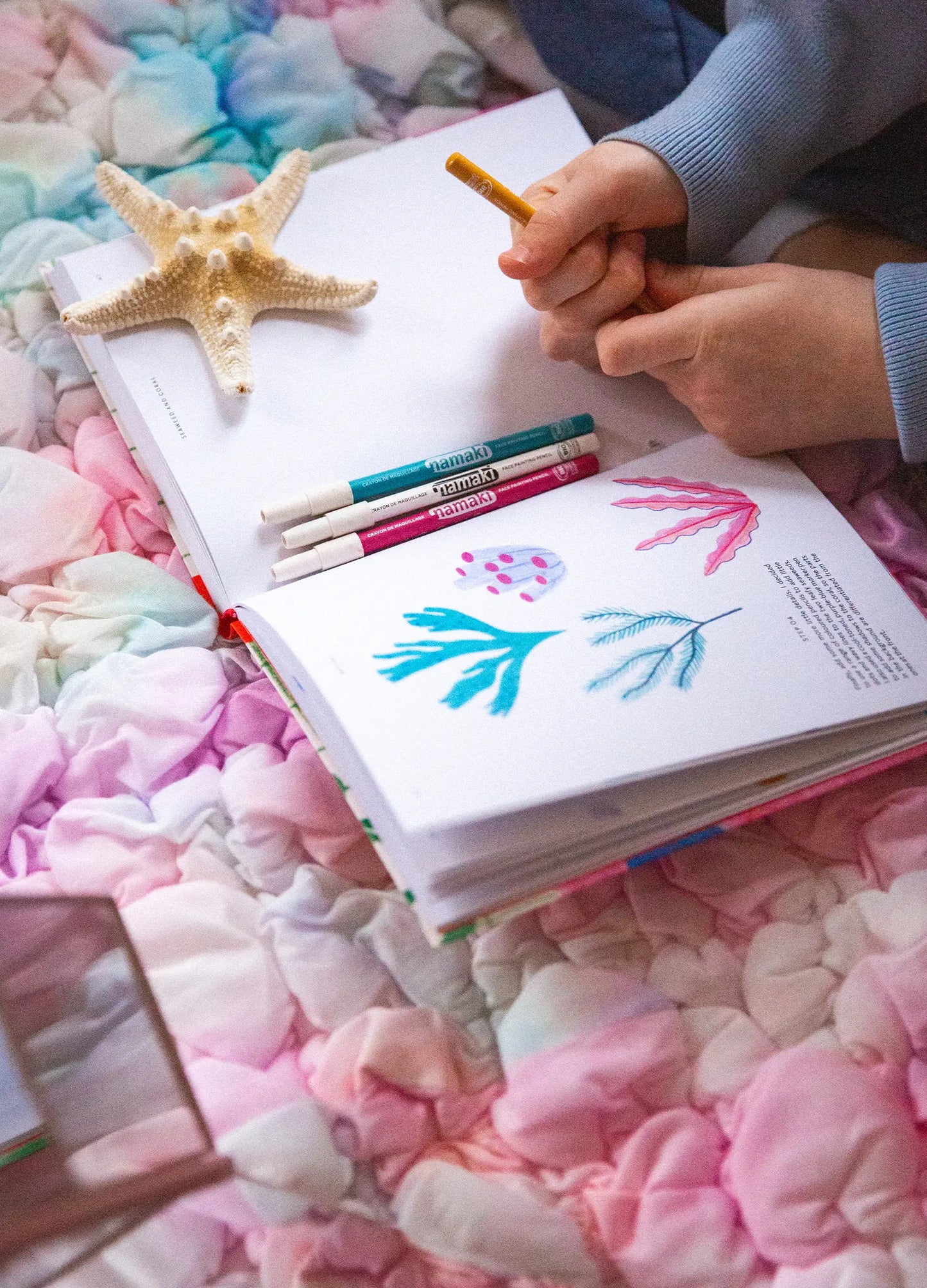 Namaki Face Painting Slim pencils, Yellow, Pink, Turquoise, White