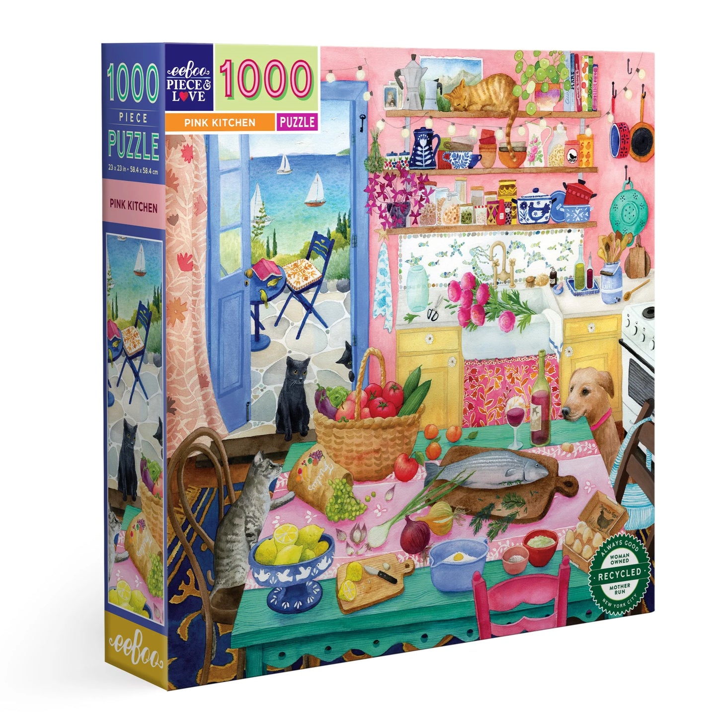 EEBOO PUZZLE 1000 PINK KITCHEN