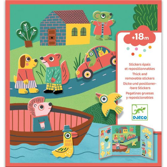 Djeco Reusable Stickers Animals