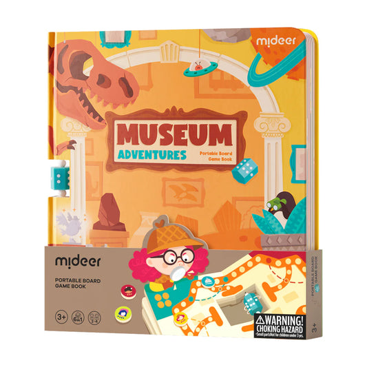 6-in-1 Portable Board Game Book - Museum Adventures, Mideer