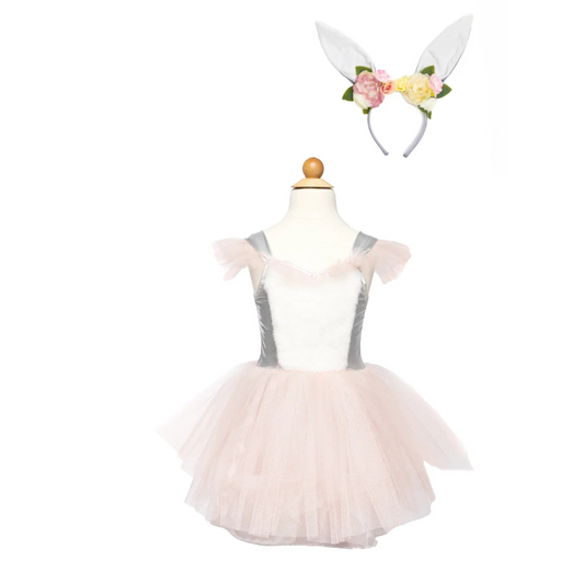 Woodland Bunny Dress With Headband, Dress-Up Costume For Kids 3-4