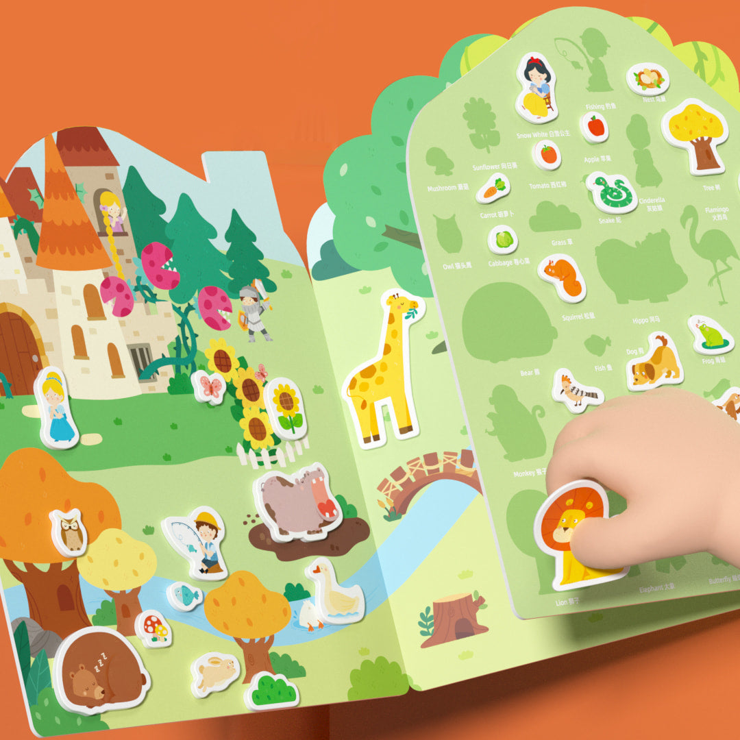 Reusable Jelly Sticker Set - The Busy Animal Town