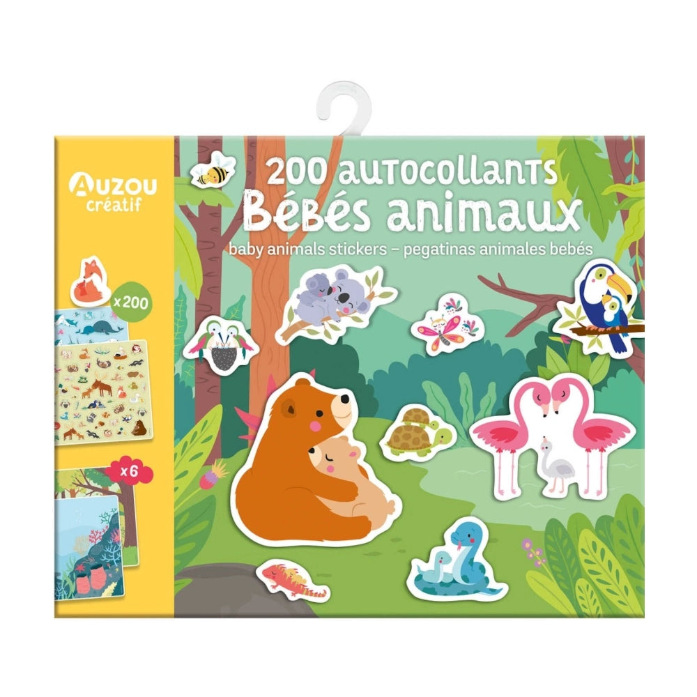 200 Stickers: Baby Animals, AUZOU