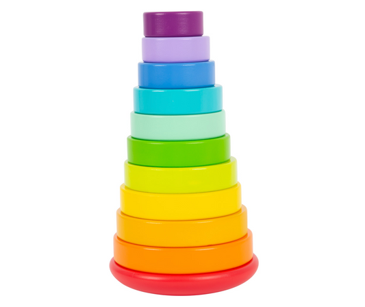Stacking Tower Shape-Fitting Rainbow, Small Foot