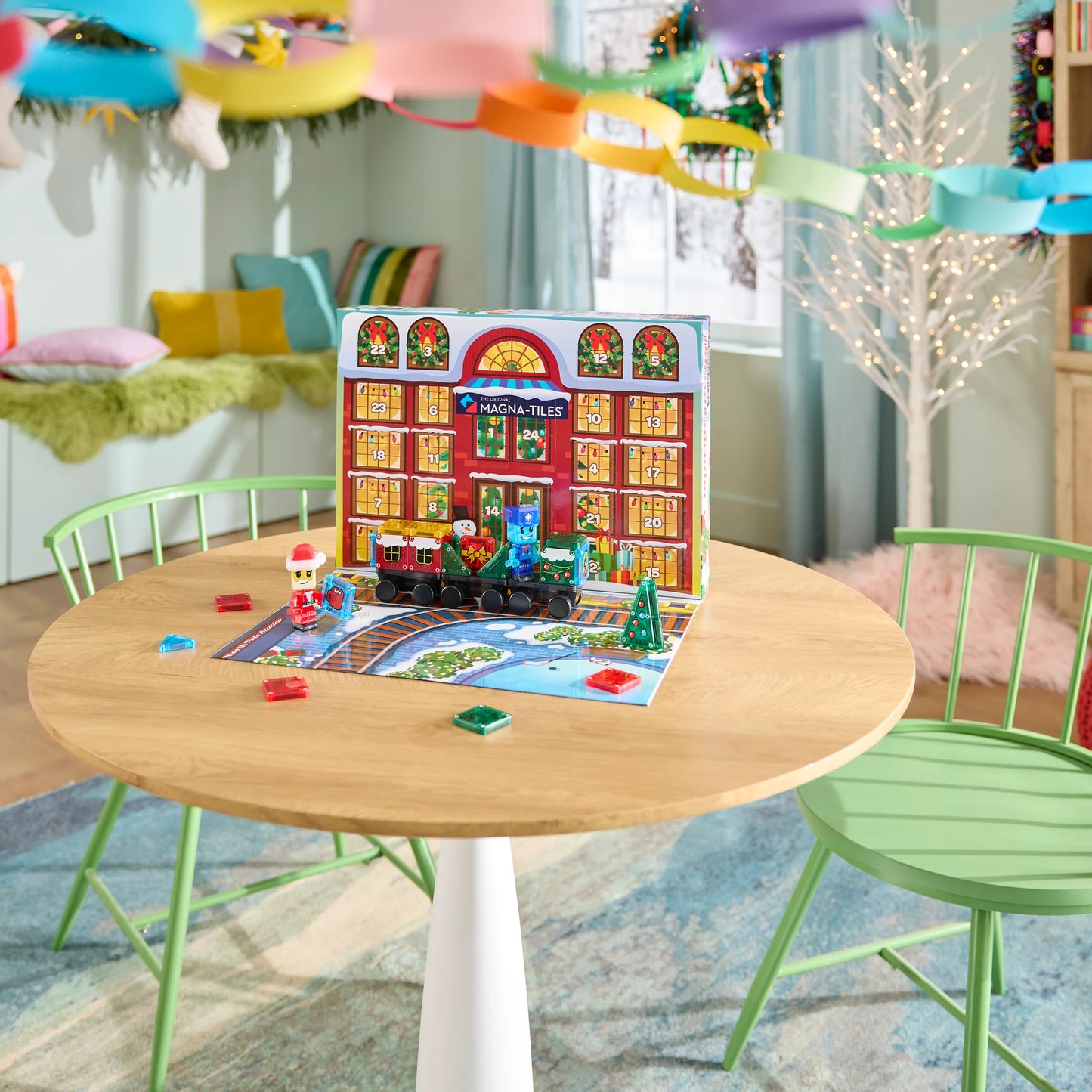 microMAGS Advent Calendar 34 Piece Set, For Kids 3+