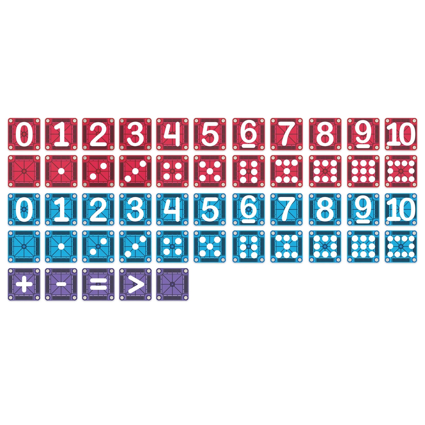 microMAGS: Learn Numbers 56 Piece Set, Magna-tiles