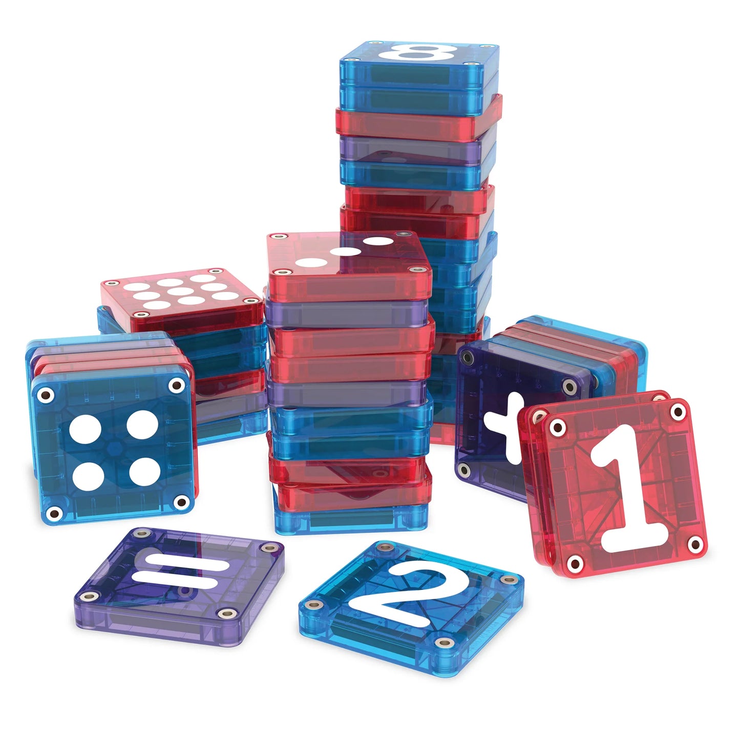 microMAGS: Learn Numbers 56 Piece Set, Magna-tiles