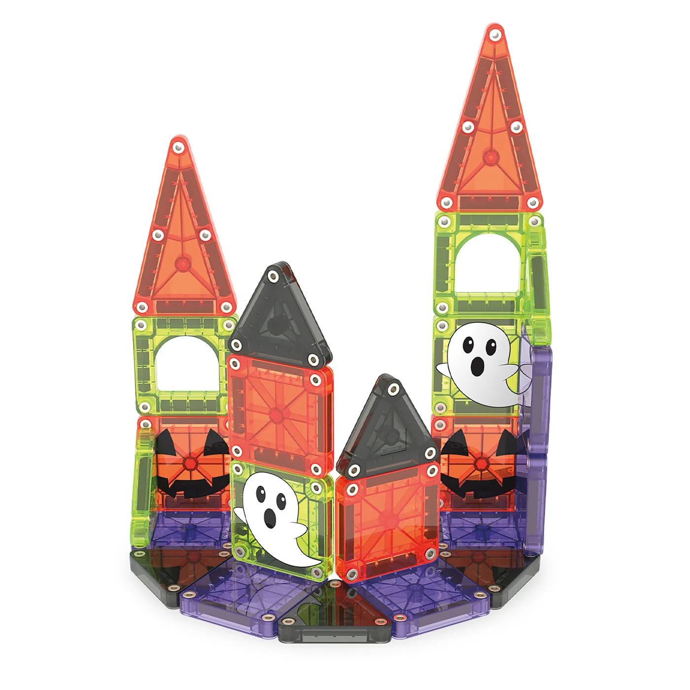 MicroMAGS Travel: Spooky, 24 Pieces, Magnetic Tiles for Kids 3+