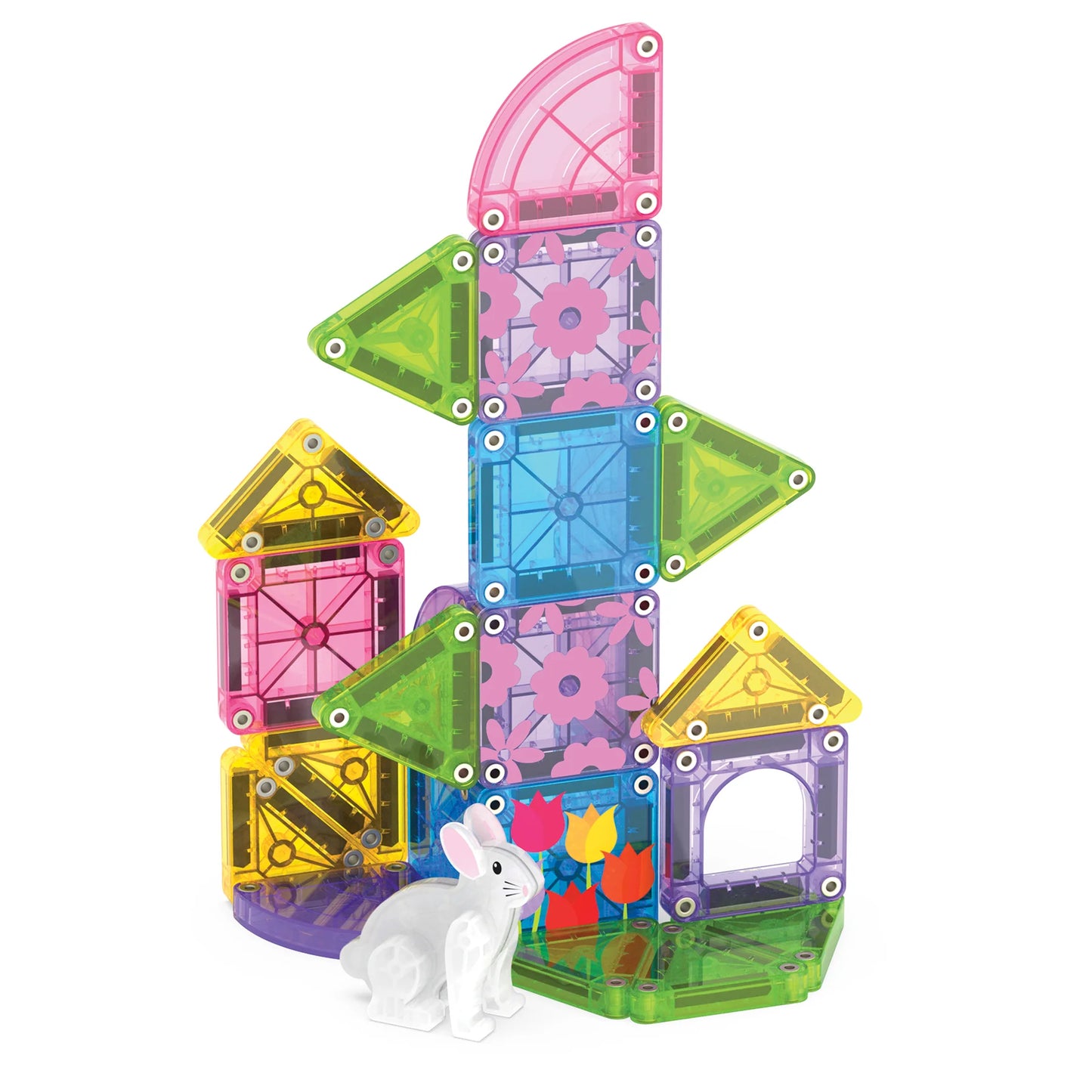 microMAGS: Spring Garden 24 Piece Travel Set, Magna-tiles