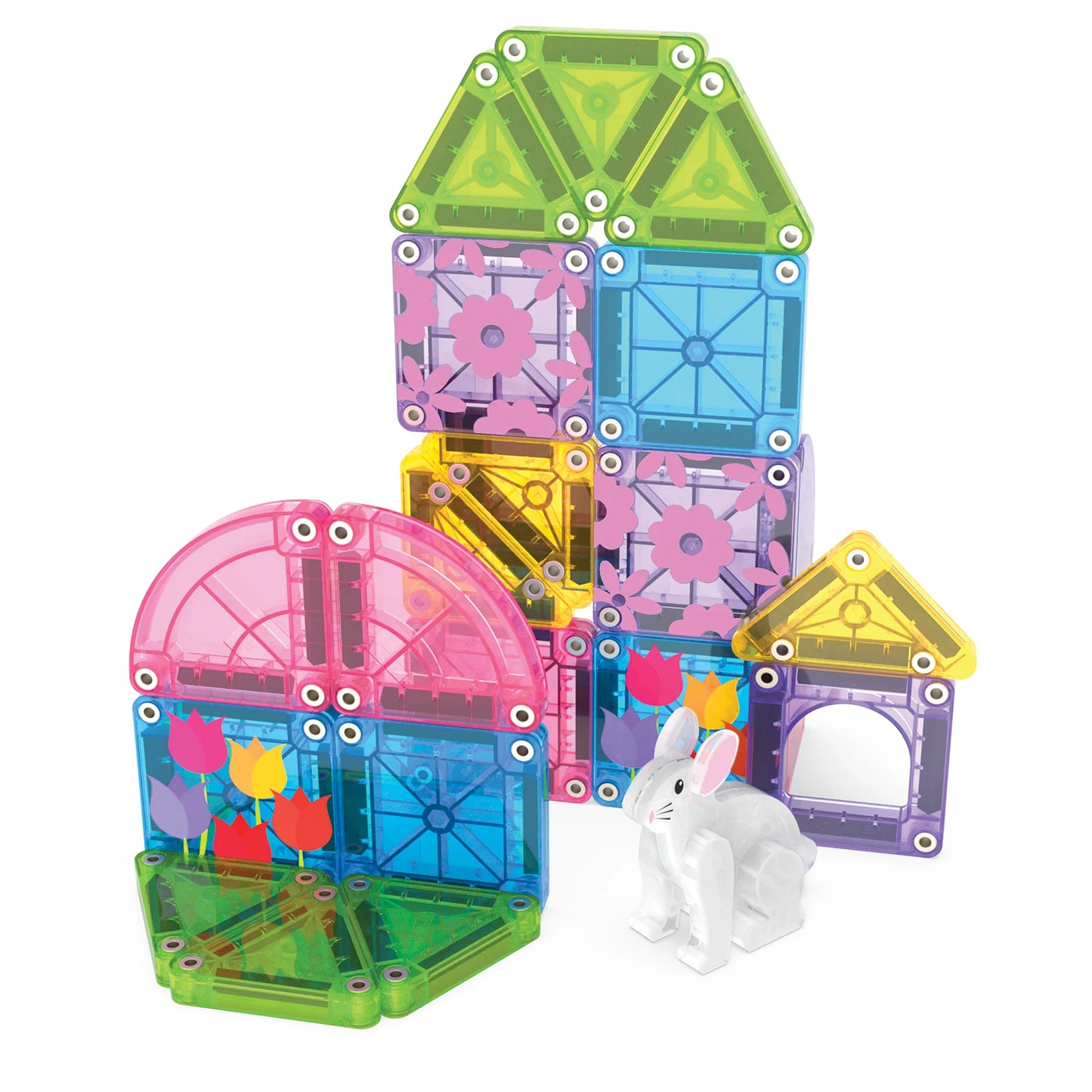 microMAGS: Spring Garden 24 Piece Travel Set, Magna-tiles