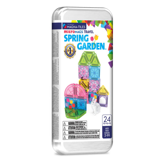 microMAGS: Spring Garden 24 Piece Travel Set, Magna-tiles