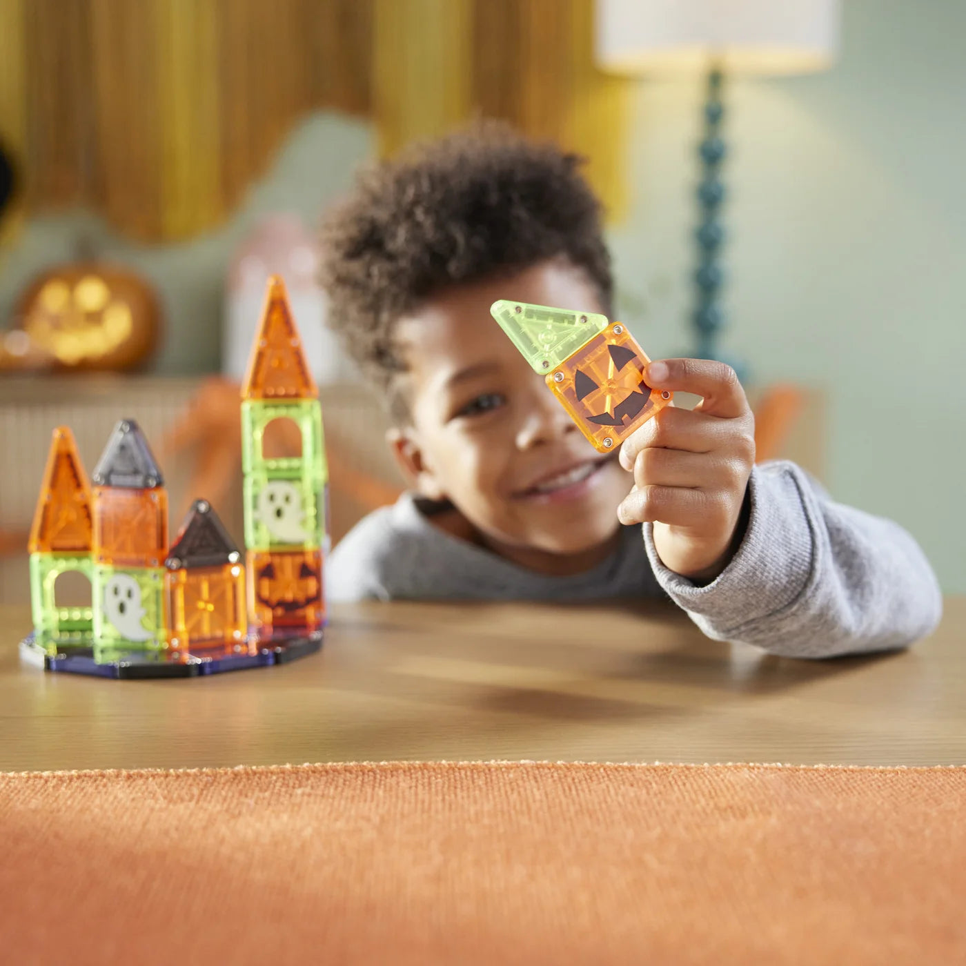 MicroMAGS Travel: Spooky, 24 Pieces, Magnetic Tiles for Kids 3+