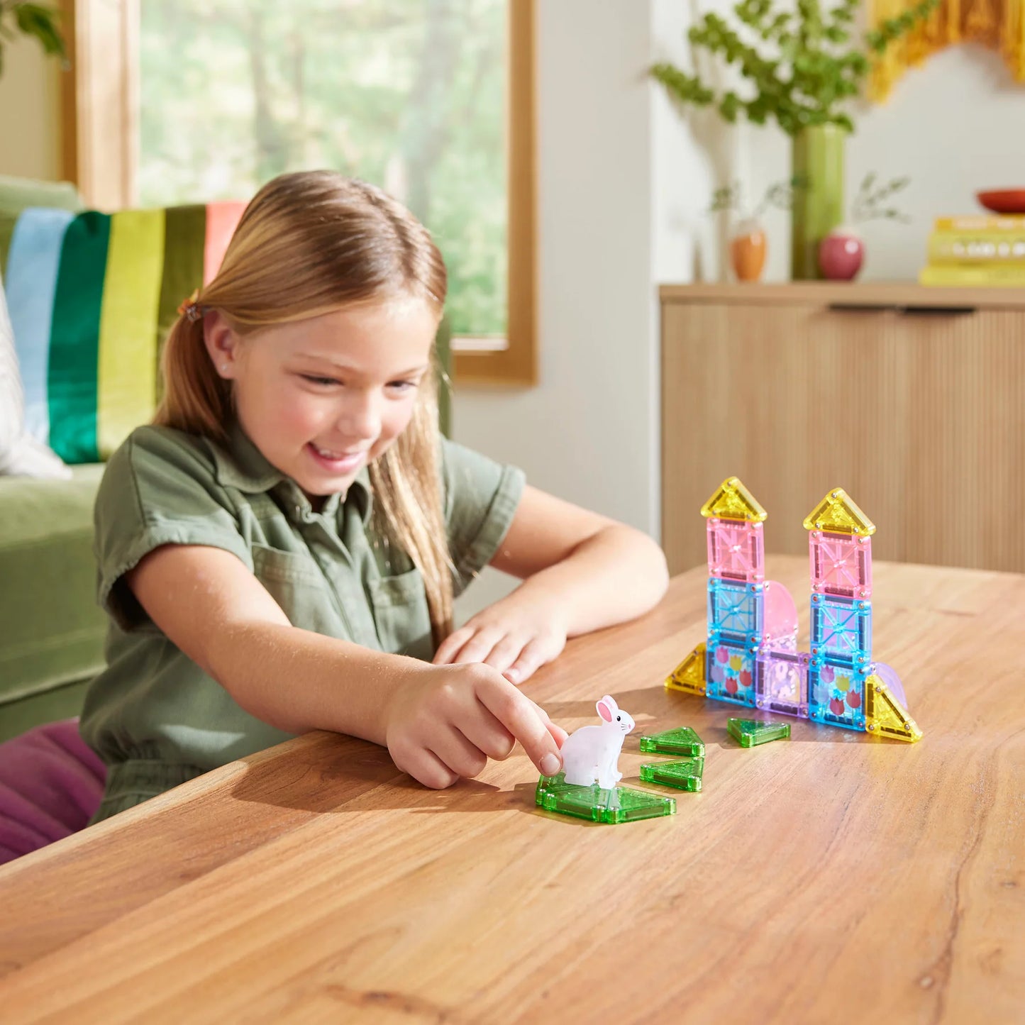 microMAGS: Spring Garden 24 Piece Travel Set, Magna-tiles
