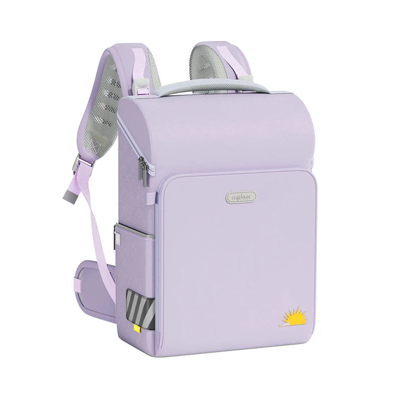 Purple 3D Waist-Relief Backpack for Kids 6+