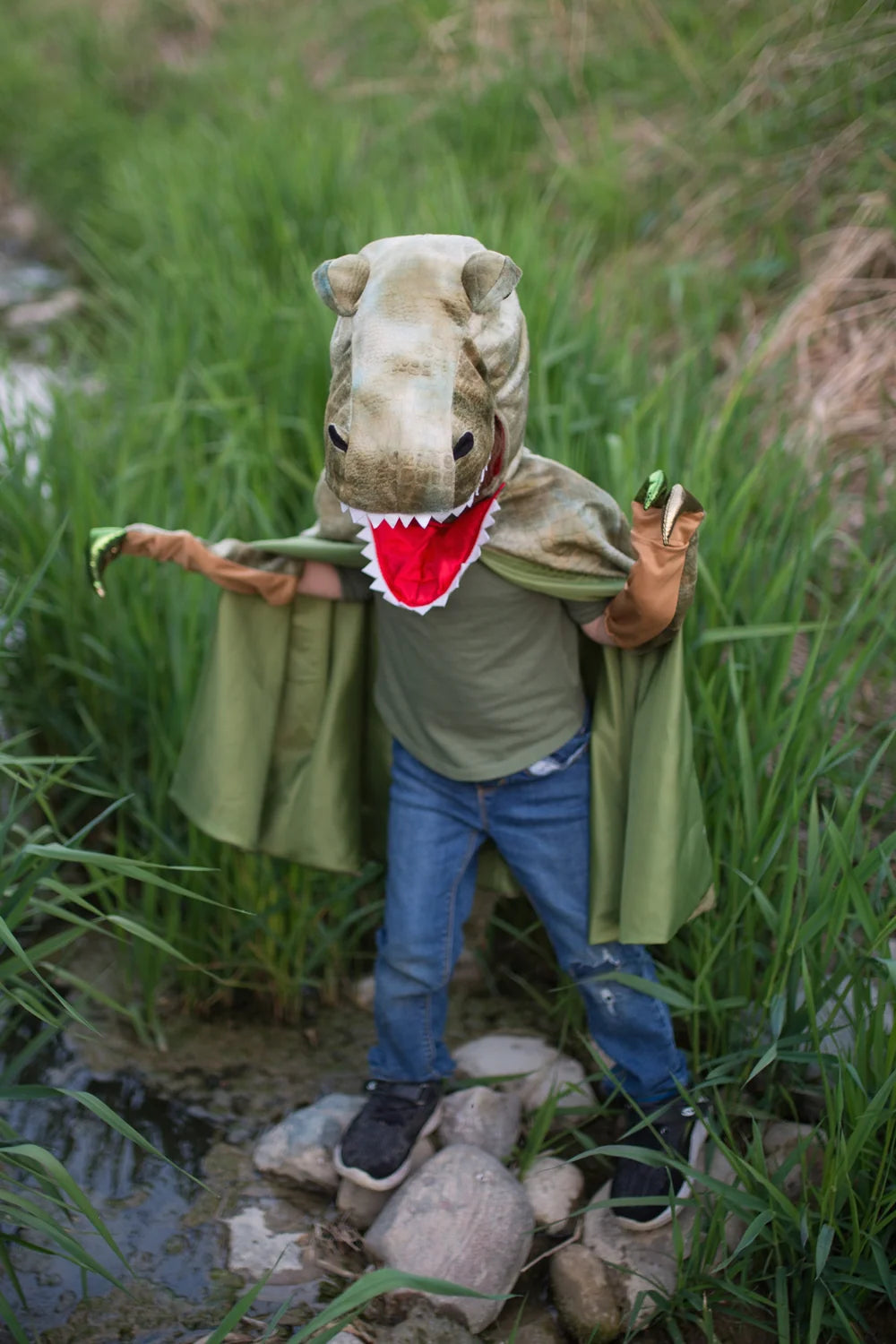 Grandasaurus T-Rex Cape With Claws, Dinosaur Costume For Kids